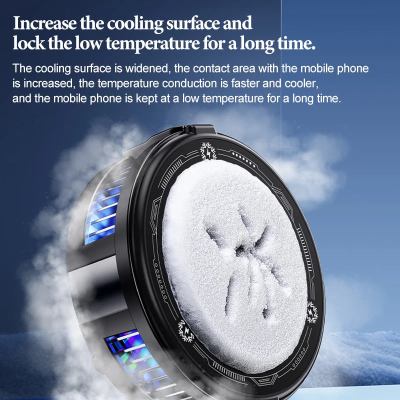 TL07 Magnetic Fan For Phone Ice Cooling Universal Rechargeable Mobile Phone Cooler Long Lasting Stronger Cooling Air Cooling Fan