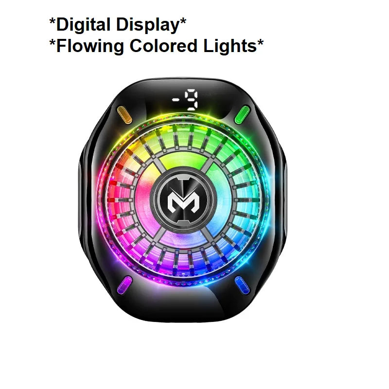 MEMO CX10 Semiconductor Phone Cooler with RGB Lights Magnetic Clip on Ice-Freezing Strong Cooling for Gaming & Live Streaming