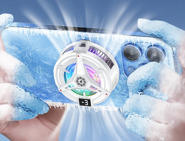 TL07 Magnetic Fan For Phone Ice Cooling Universal Rechargeable Mobile Phone Cooler Long Lasting Stronger Cooling Air Cooling Fan