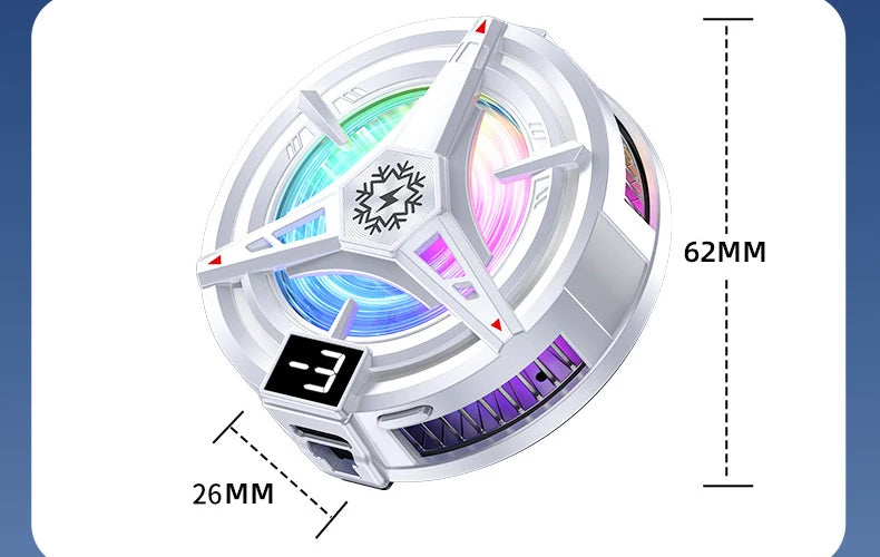 TL07 Magnetic Fan For Phone Ice Cooling Universal Rechargeable Mobile Phone Cooler Long Lasting Stronger Cooling Air Cooling Fan