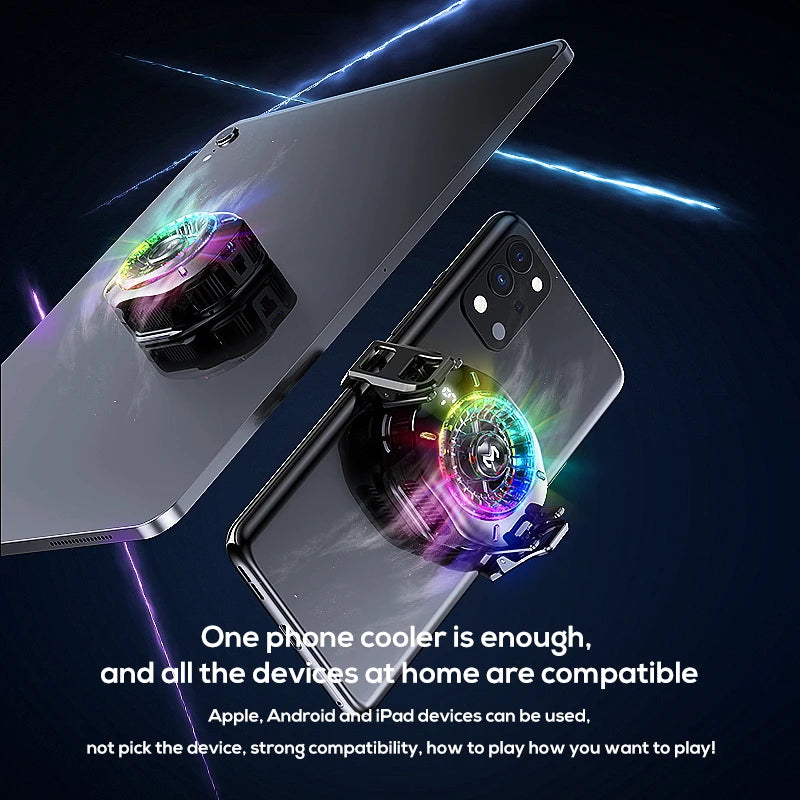 MEMO CX10 Semiconductor Phone Cooler with RGB Lights Magnetic Clip on Ice-Freezing Strong Cooling for Gaming & Live Streaming
