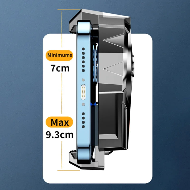 X52 Mobile Phone 3 Gear Adjustment Air-cooled Back-clip Cooling Fan Radiator for PUBG Game Cooler for IOS Android Cool Heat Sink