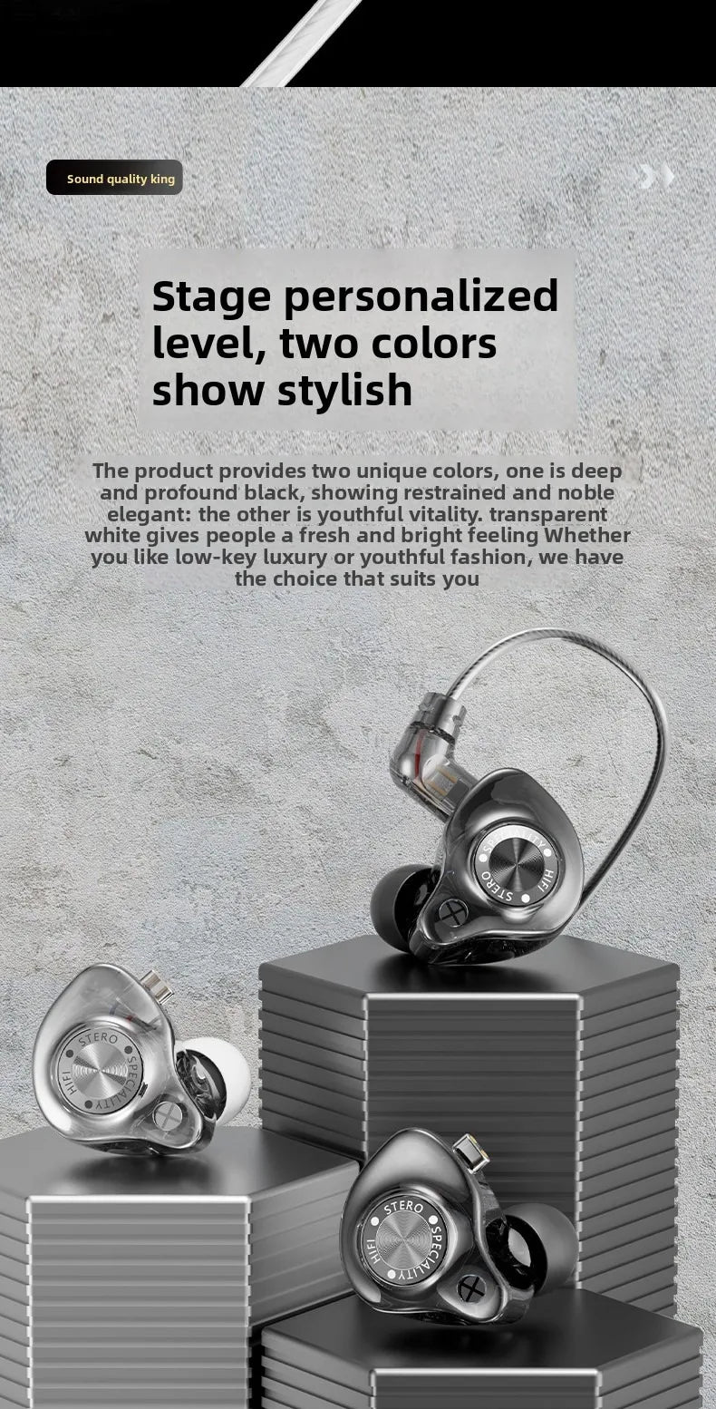 Type-C Wired Earphone For Samsung Galaxy S25 S24 S23 S22 21 Ultra Plus 3.5MM in-Ear Earphone HiFi Bass Stereo Gaming Headphone