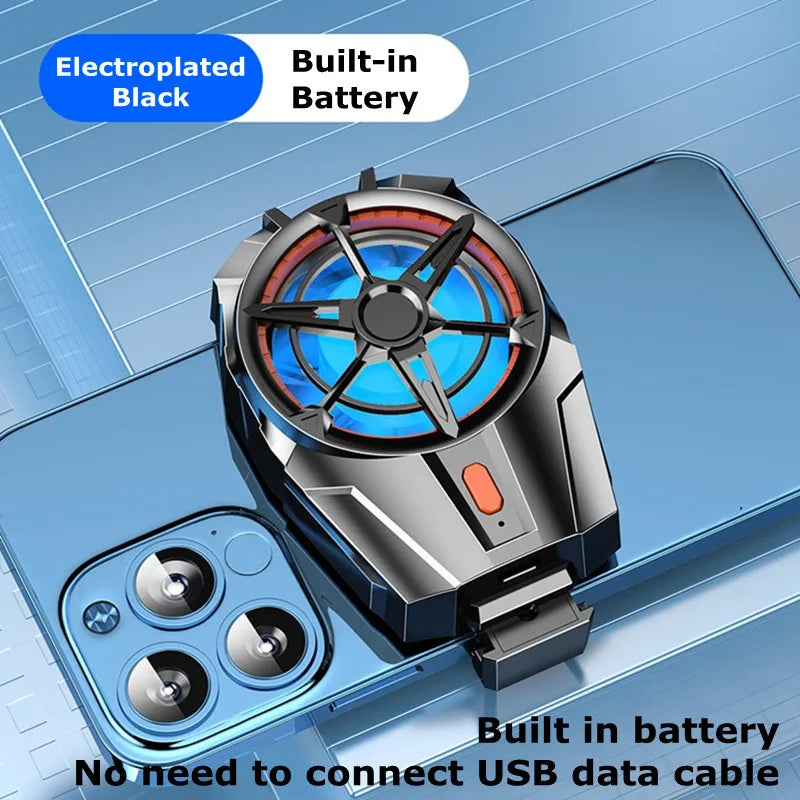 X52 Mobile Phone 3 Gear Adjustment Air-cooled Back-clip Cooling Fan Radiator for PUBG Game Cooler for IOS Android Cool Heat Sink