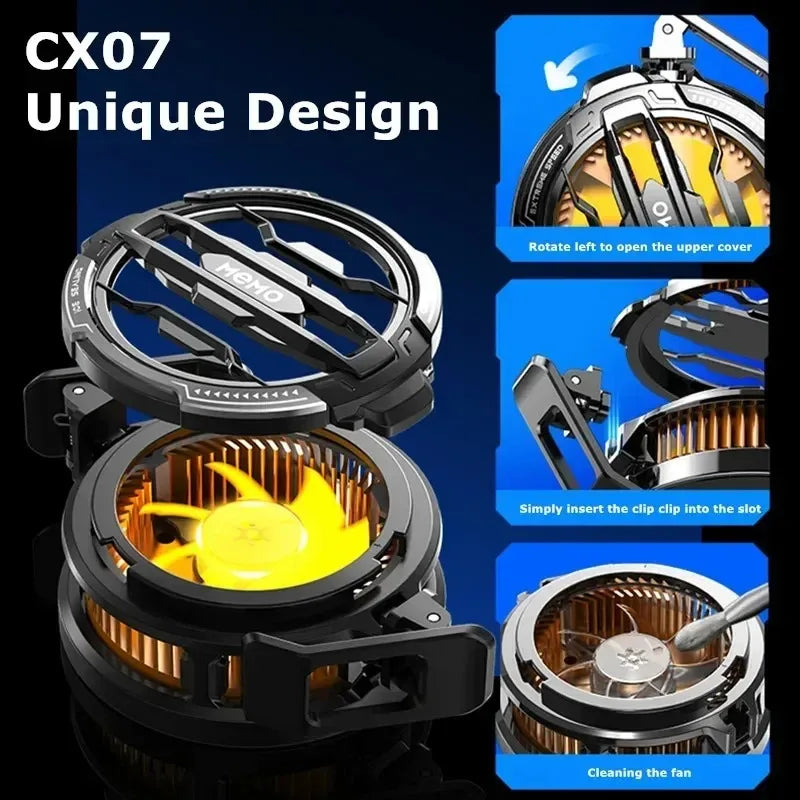 MEMO CX07 Magnetic/Back-clip 2 in 1 Mobile Phone Semiconductor Refrigerator Cooling Radiator for IPhone Android PUBG Game Cooler