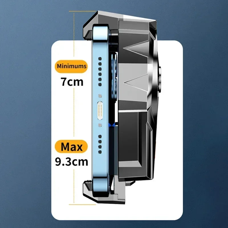 X52 Mobile Phone 3 Gear Adjustment Air-cooled Back-clip Cooling Fan Radiator for PUBG Game Cooler for IOS Android Cool Heat Sink