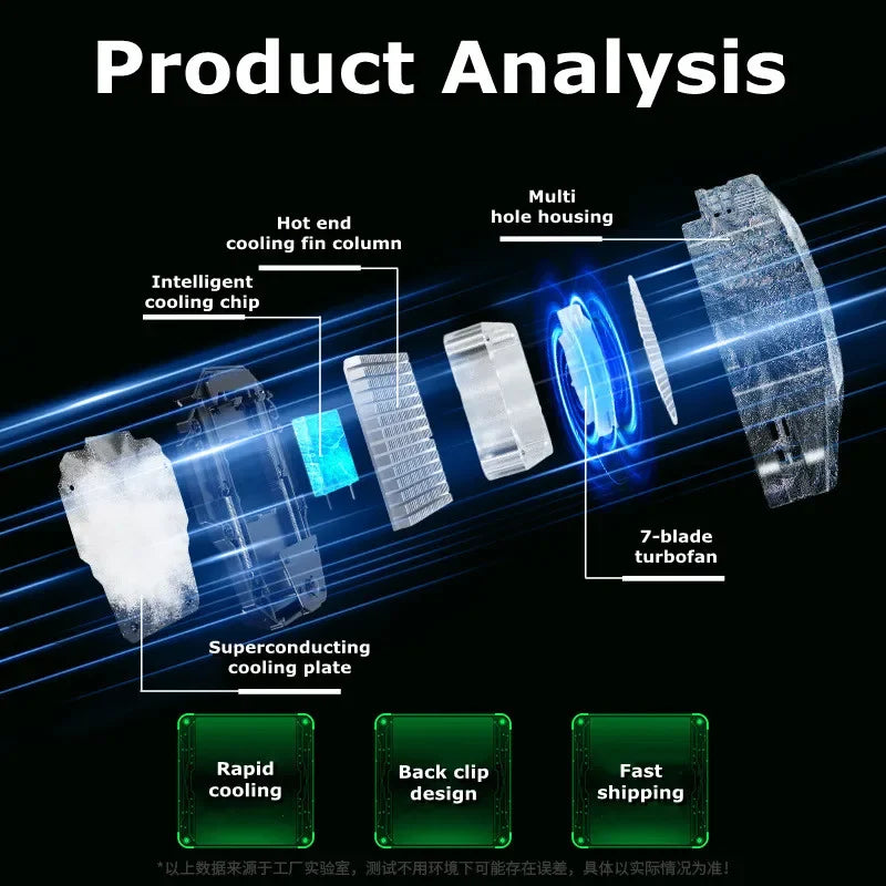 S21 Mobile Phone Magnetic Semiconductor Radiator Cooling Fan Cooler 5V/2A for IPhone IOS Android Gaming Accessories Game Cooler