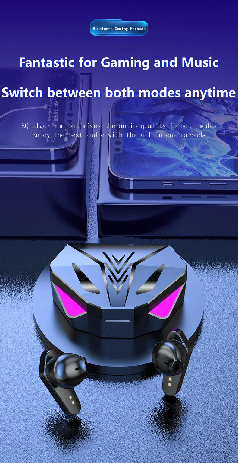 TWS X15 Wireless In Ear Earphones 9D Stereo Music HiFi Headphones 65ms Low Latency Gamer Earbuds Esport Gaming Headset with Mic