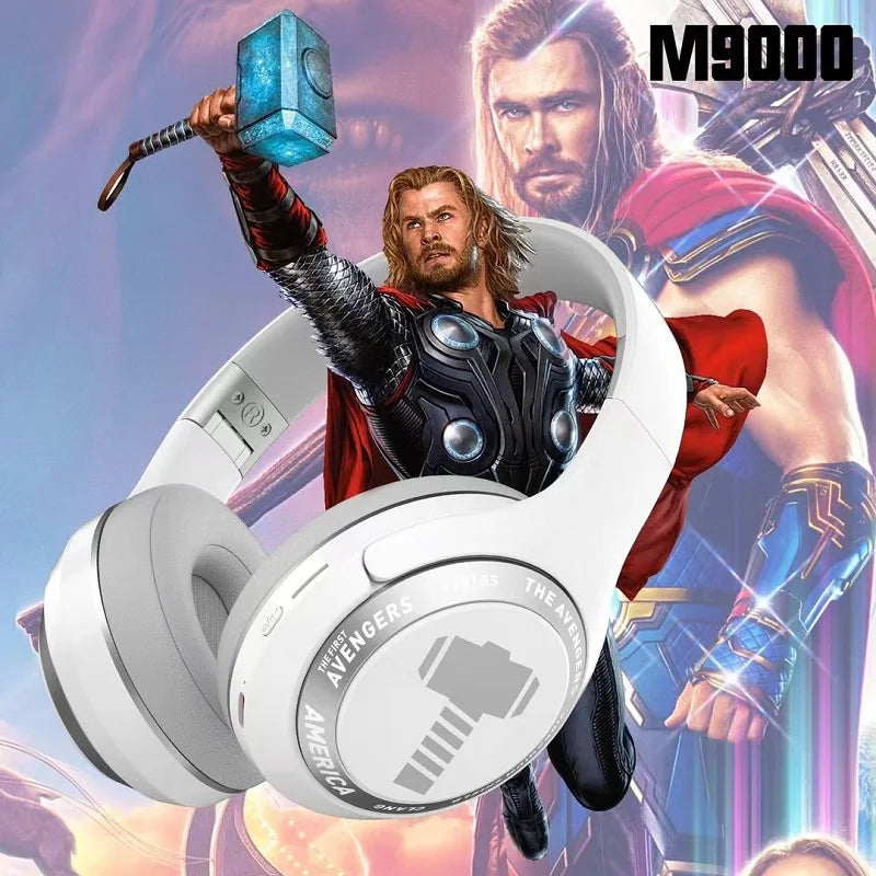 Disney Headphones for Marvel Spider Man Bluetooth Wireless Foldable Earphones Noise Cancellation HIFI Stereo Gaming Headset