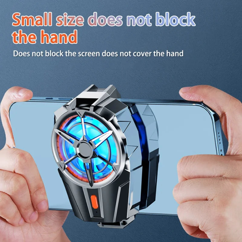 X52 Mobile Phone 3 Gear Adjustment Air-cooled Back-clip Cooling Fan Radiator for PUBG Game Cooler for IOS Android Cool Heat Sink