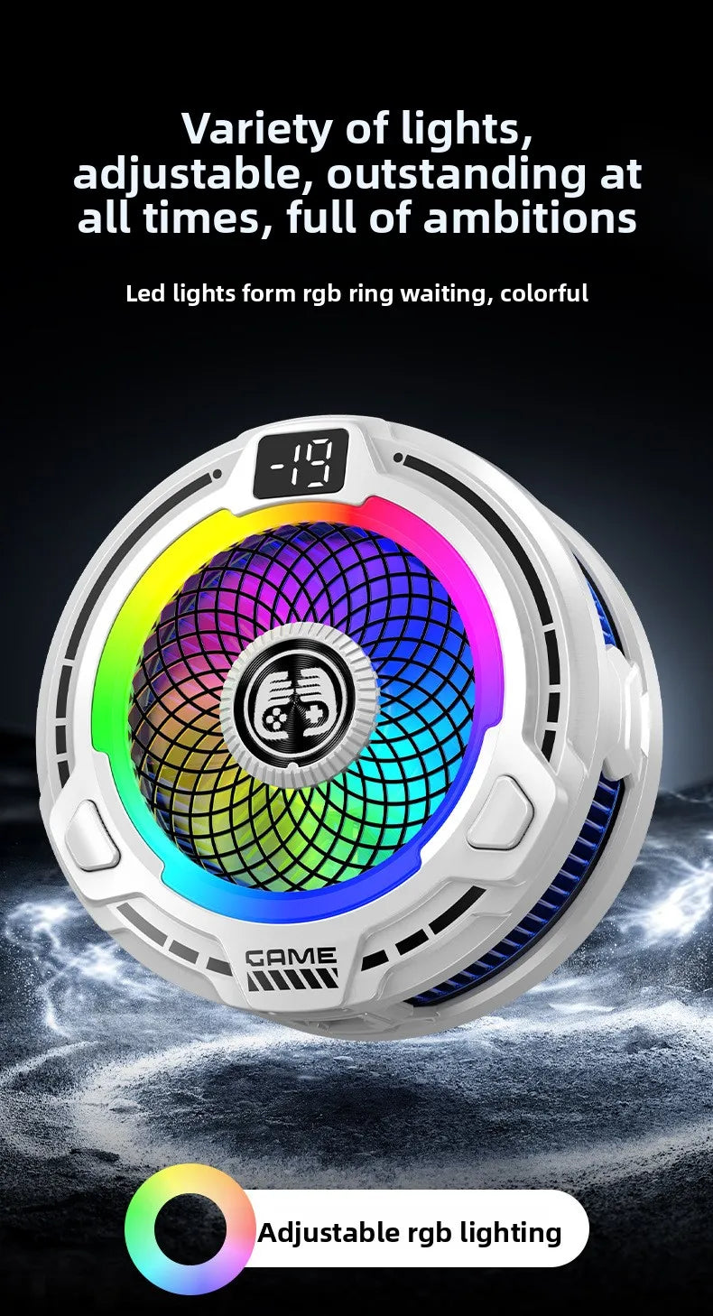 FS18 AI Adjustment Mobile Phone PUBG Game Cooler Semiconductor Magnetic/Back-clip 2 in 1 Ice Cooling Radiator for IPhone Android