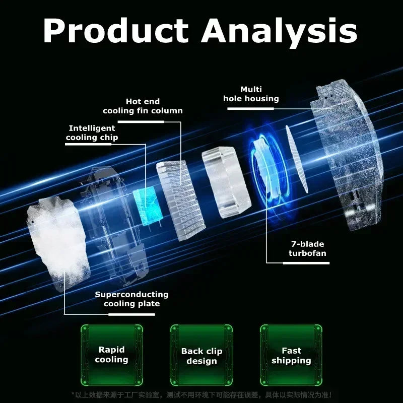 S21 Mobile Phone Magnetic Semiconductor Radiator Cooling Fan Cooler 5V/2A for IPhone IOS Android Gaming Accessories Game Cooler