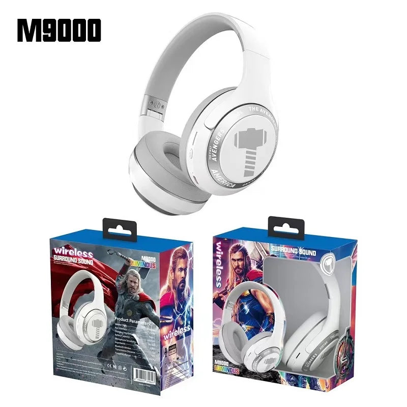 Disney Headphones for Marvel Spider Man Bluetooth Wireless Foldable Earphones Noise Cancellation HIFI Stereo Gaming Headset