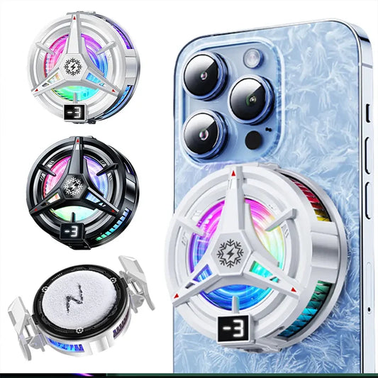 TL07 Magnetic Fan For Phone Ice Cooling Universal Rechargeable Mobile Phone Cooler Long Lasting Stronger Cooling Air Cooling Fan
