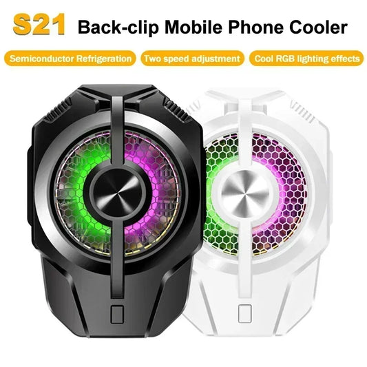 S21 Mobile Phone Magnetic Semiconductor Radiator Cooling Fan Cooler 5V/2A for IPhone IOS Android Gaming Accessories Game Cooler