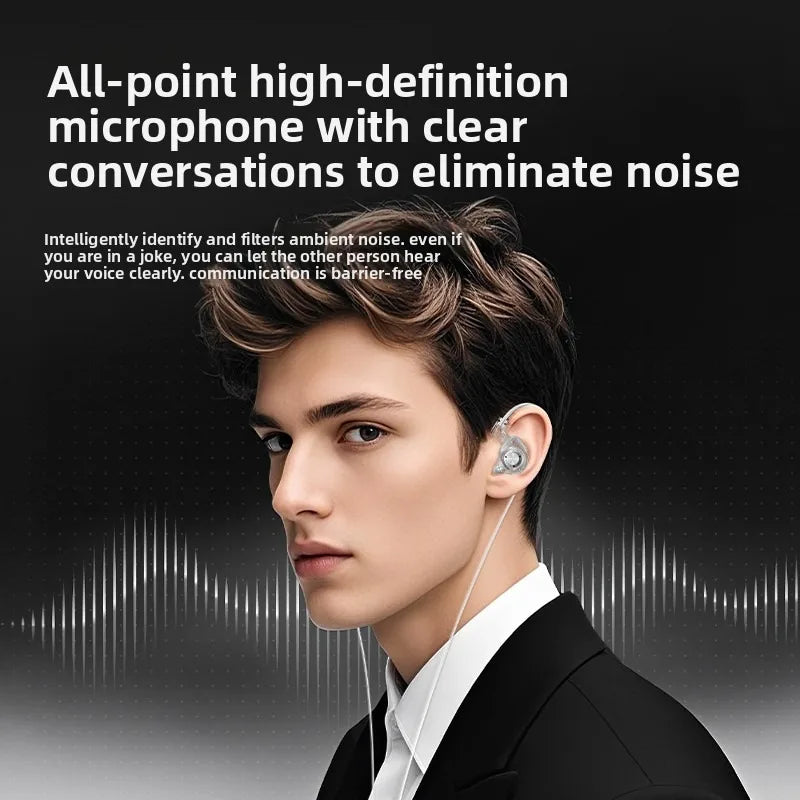 Type-C Wired Earphone For Samsung Galaxy S25 S24 S23 S22 21 Ultra Plus 3.5MM in-Ear Earphone HiFi Bass Stereo Gaming Headphone
