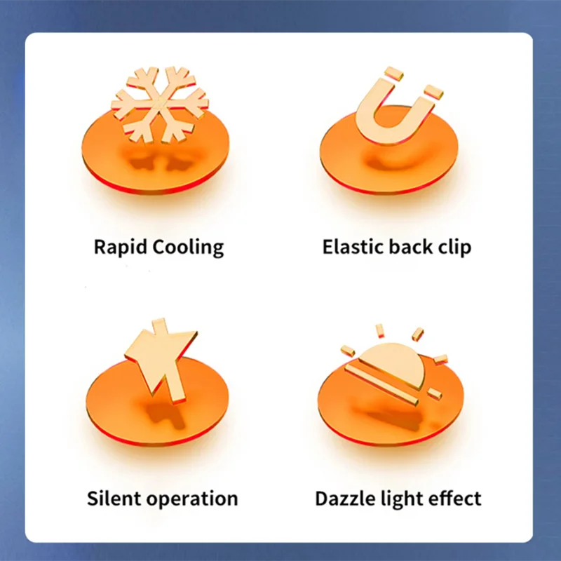 X52 Mobile Phone 3 Gear Adjustment Air-cooled Back-clip Cooling Fan Radiator for PUBG Game Cooler for IOS Android Cool Heat Sink