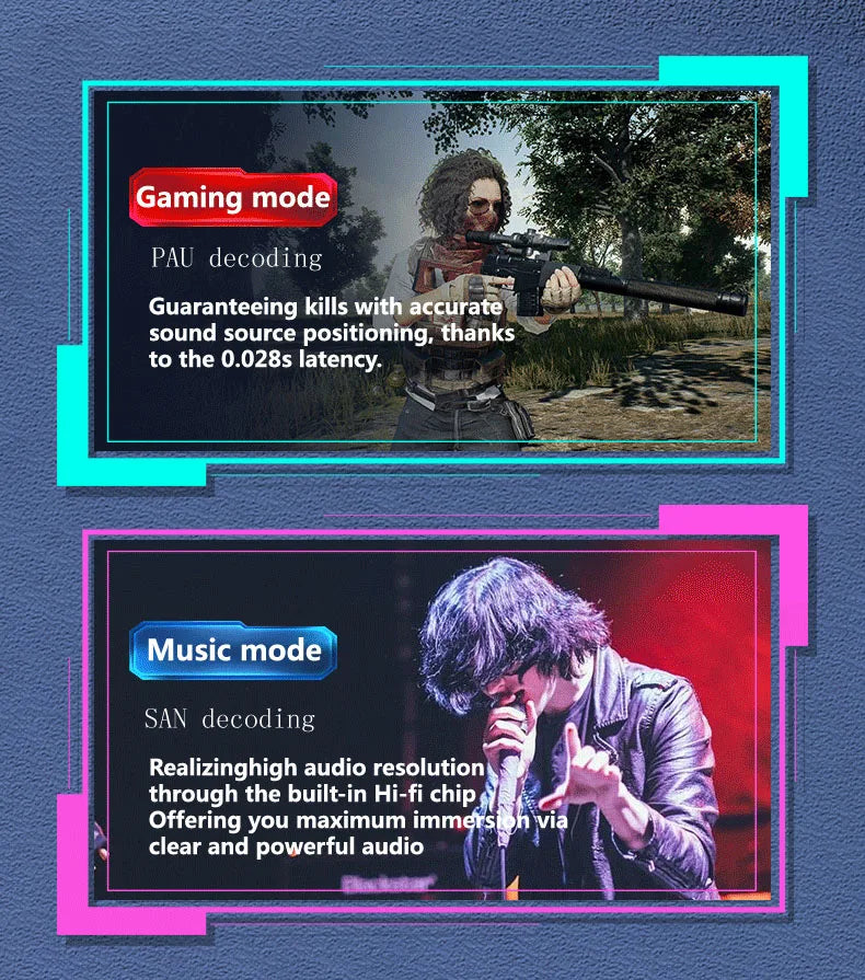 TWS X15 Wireless In Ear Earphones 9D Stereo Music HiFi Headphones 65ms Low Latency Gamer Earbuds Esport Gaming Headset with Mic